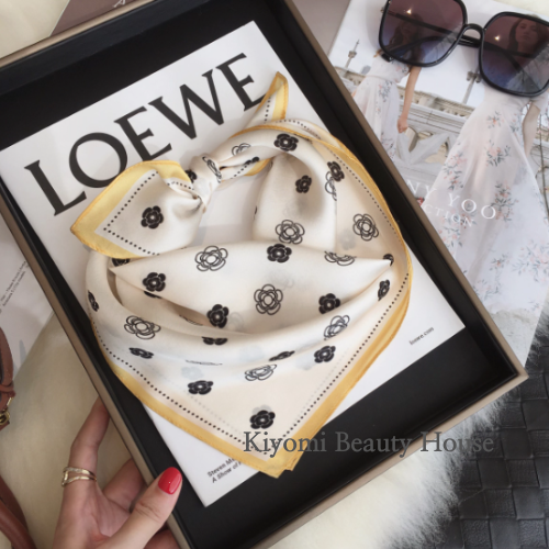 Floral Dots & Sunlight Silk Scarf
