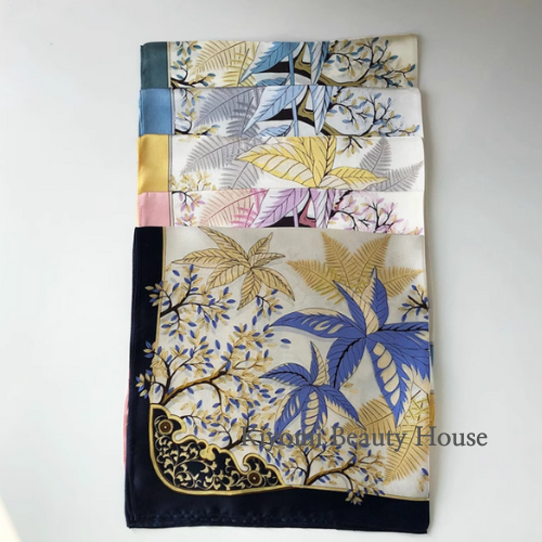 Whispering Leaves Pure Mulberry Silk Scarf