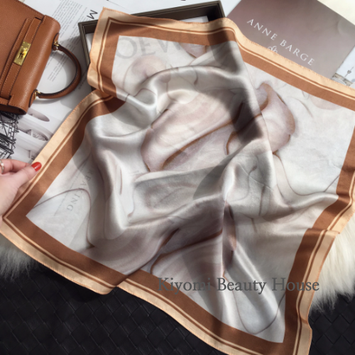 Caramel Veil Silk Scarf