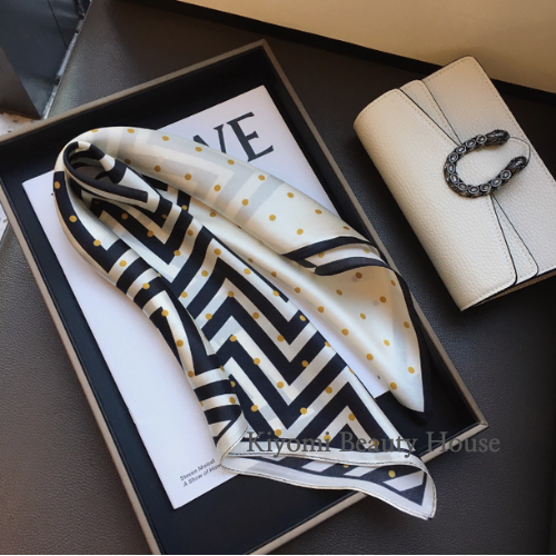 Urban Contrast Silk Scarf
