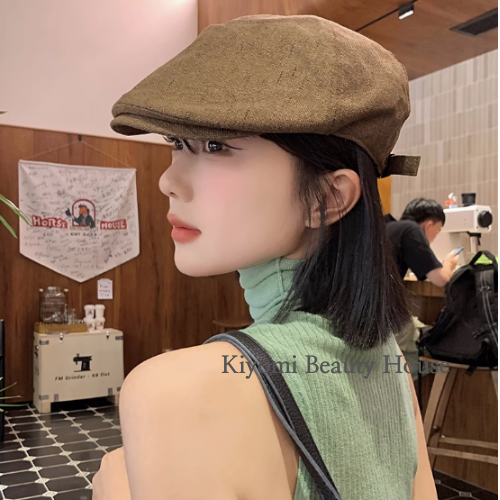 Classic Linen Newsboy Cap