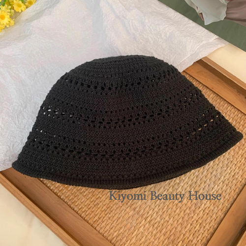 Knitted Hollow-Out Bucket Hat