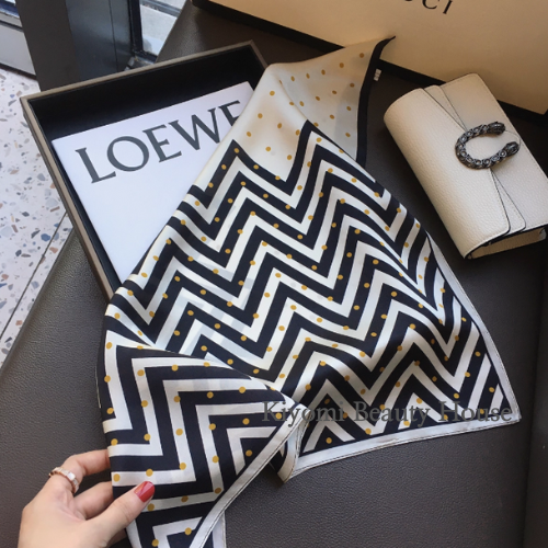 Urban Contrast Silk Scarf