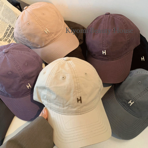 Minimalist H Embroidered Baseball Cap