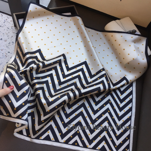 Urban Contrast Silk Scarf