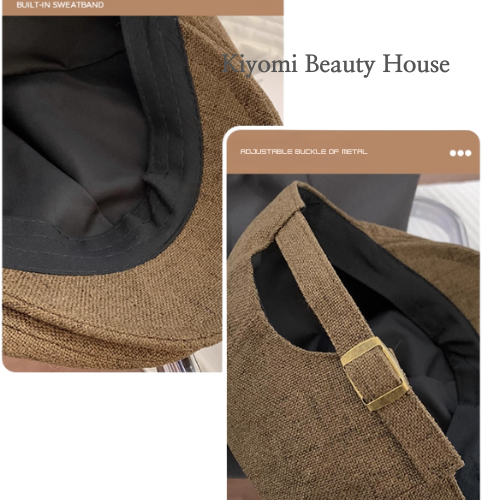 Classic Linen Newsboy Cap