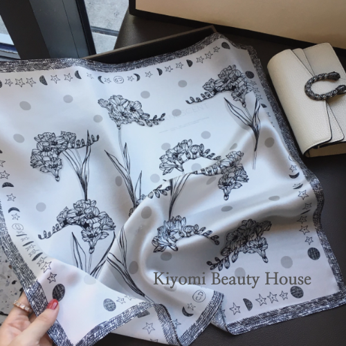 Iris Sketch Silk Scarf