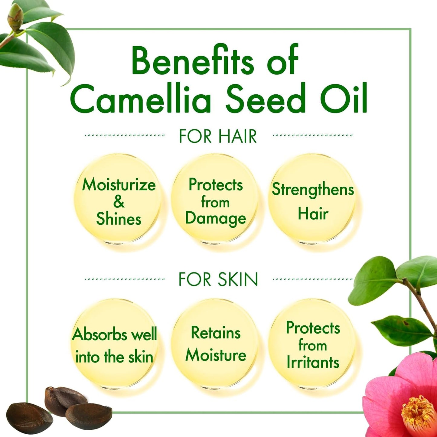 Kurobara pure camellia oil 47mL hair oil