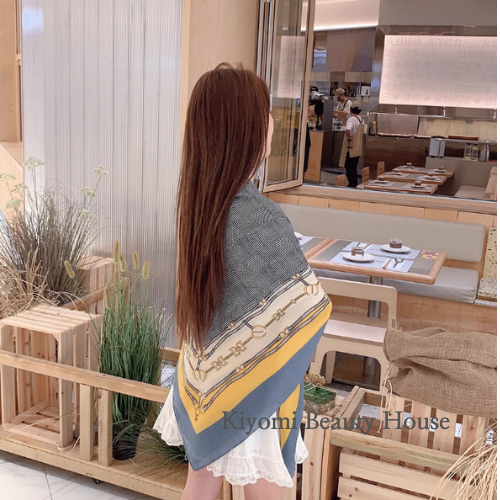Colorblock Plaid Cotton-Linen Scarf