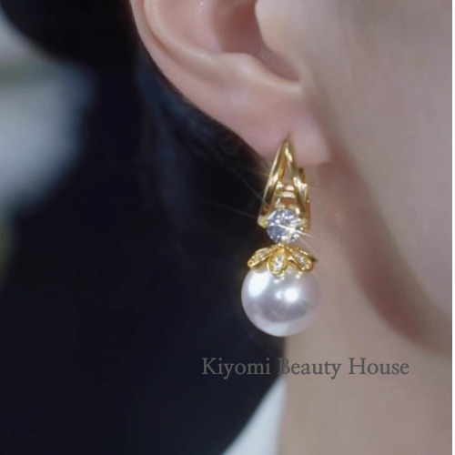 Classic Pearl & Crystal Drop Earrings