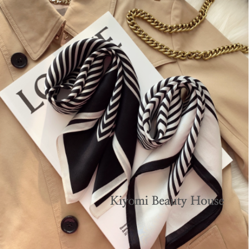 100% Mulberry Silk Striped Scarf