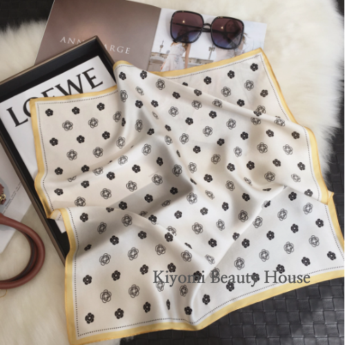 Floral Dots & Sunlight Silk Scarf