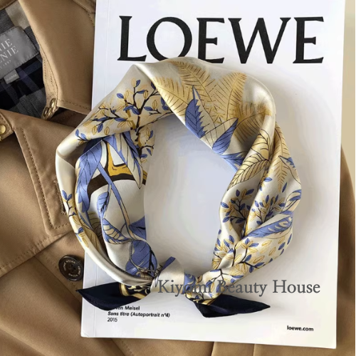 Whispering Leaves Pure Mulberry Silk Scarf