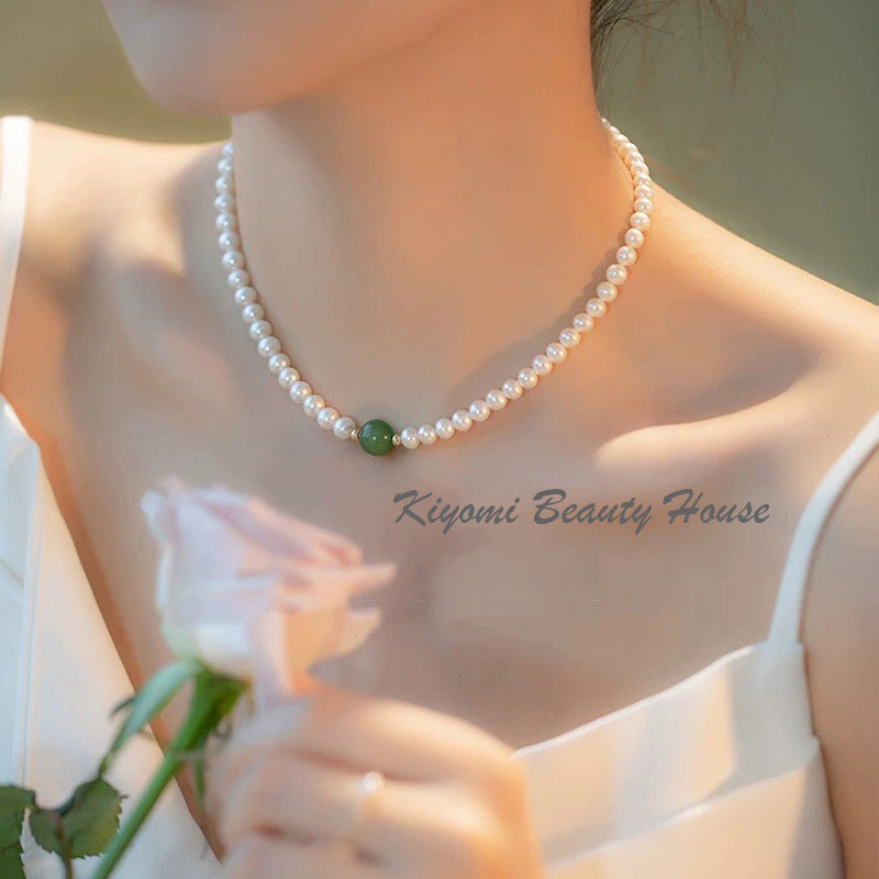 Hetian Jade Pearl Necklace