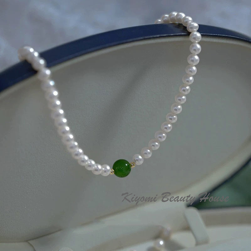Hetian Jade Pearl Necklace