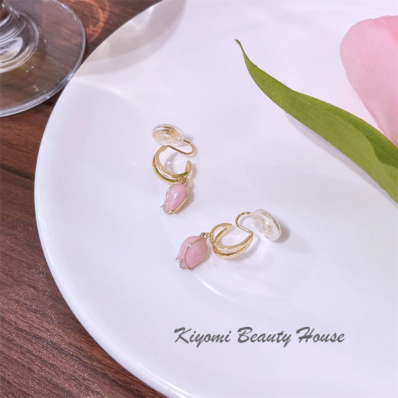 Tulip long earrings