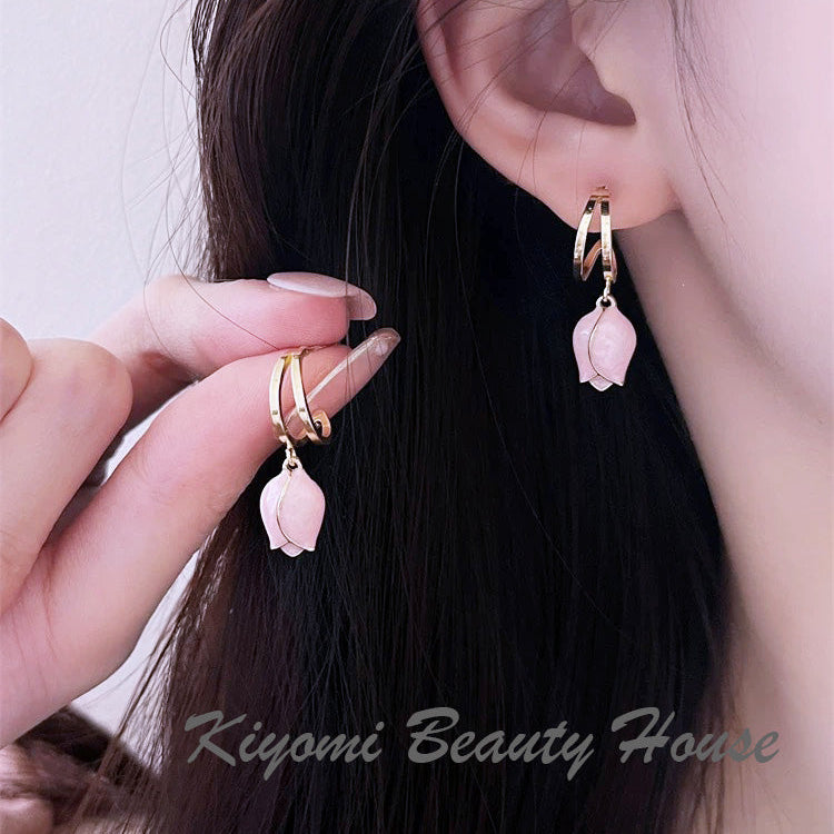 Tulip long earrings