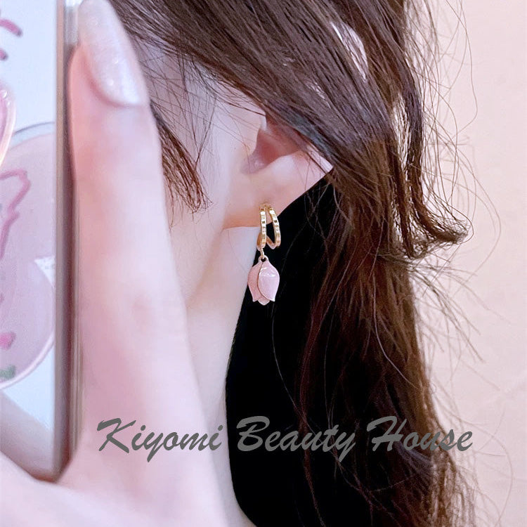 Tulip long earrings