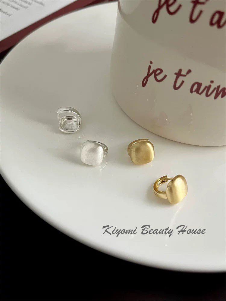 Metallic Square Stud Earrings