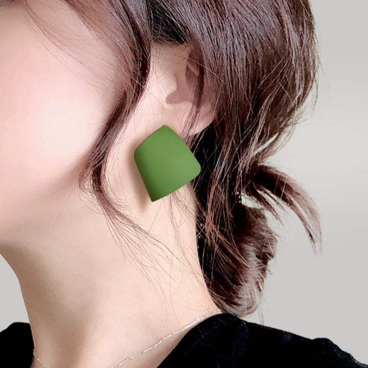 Exaggerated Irregular Geometric Metal Stud Earrings