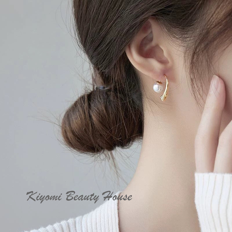 Simulated-Pearl Stud Earrings