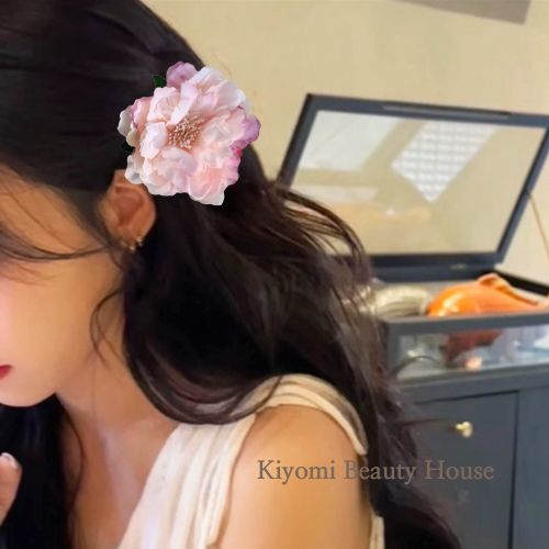 lifelike camellia hair clip