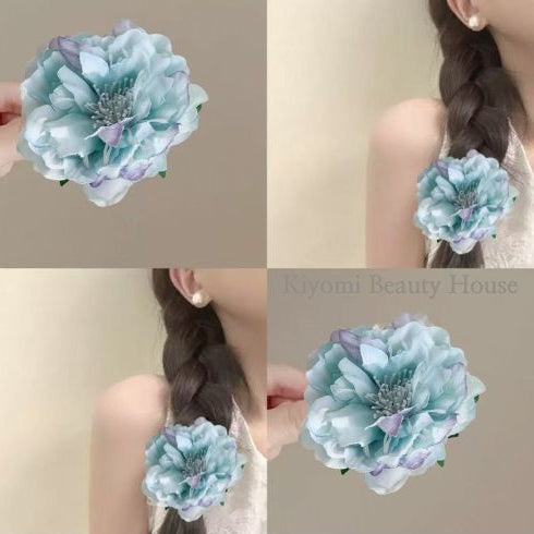 lifelike camellia hair clip