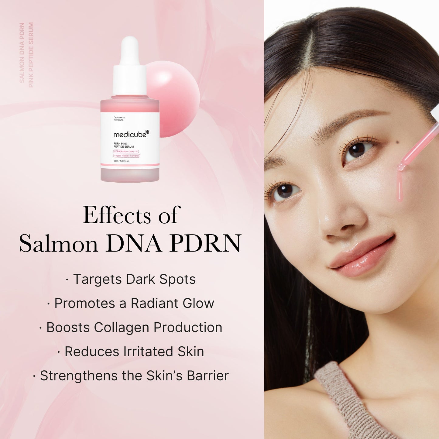 Medicube Salmon Dna Pdrn Pink Peptide Serum 30ml