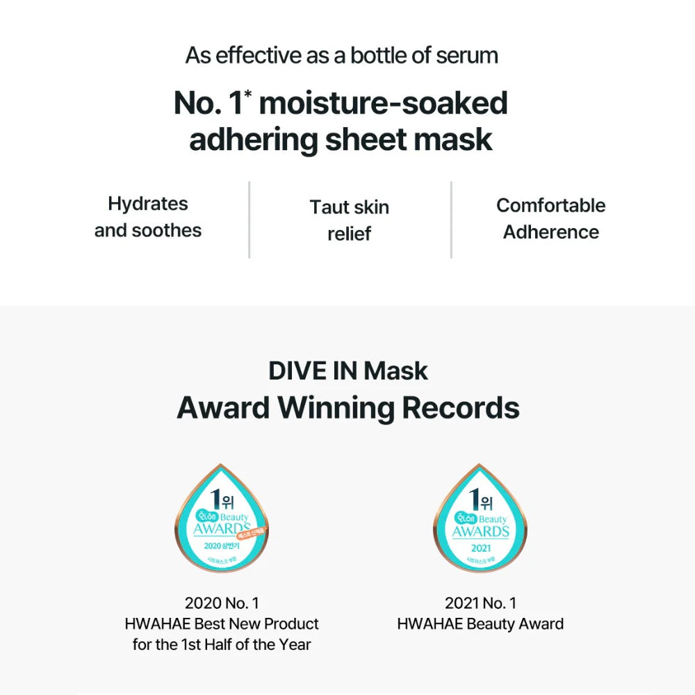 Torriden Dive In Low Molecular Hyaluronic Acid Mask (10pcs)
