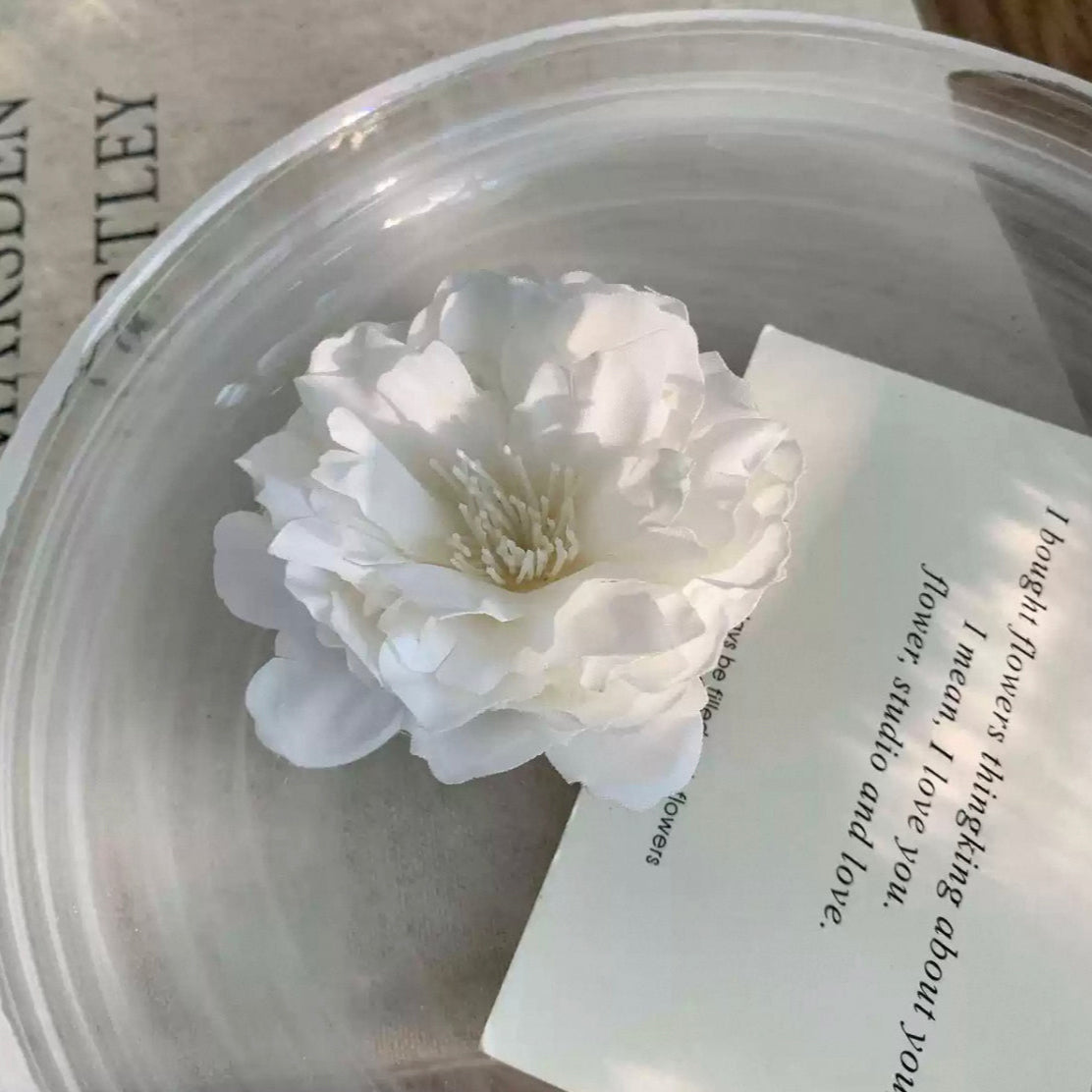 lifelike camellia hair clip