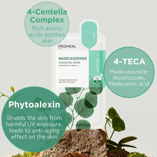 MEDIHEAL Madecassoside Essential Mask 10Pcs
