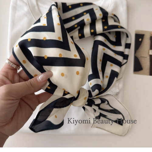 Urban Contrast Silk Scarf