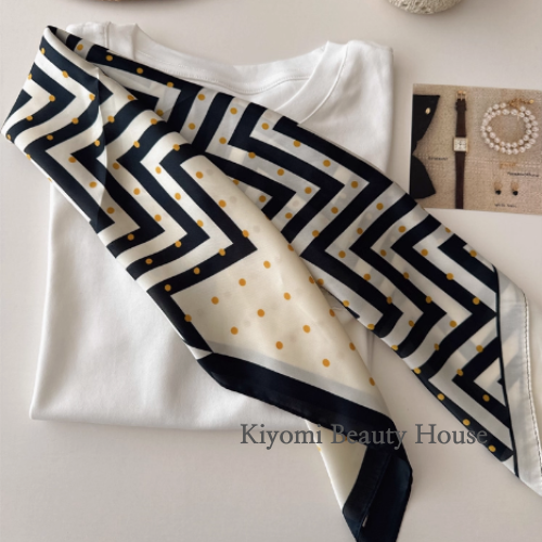 Urban Contrast Silk Scarf