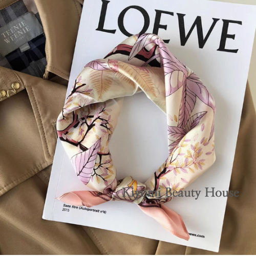 Whispering Leaves Pure Mulberry Silk Scarf