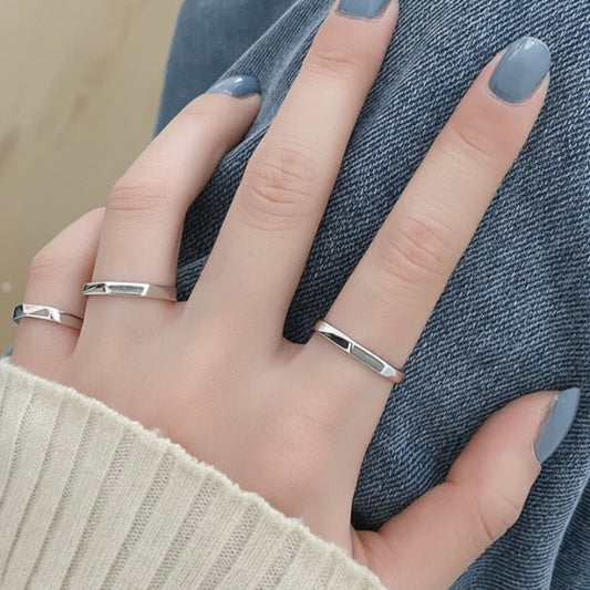 Minimalist Irregular Geometric Open Ring
