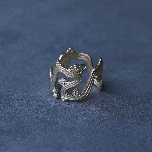 S925 Sterling Silver Vine Wrap Ring