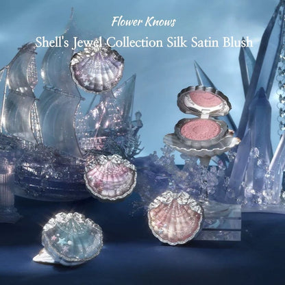 Flower Knows Shell Pearl Silky Embossed Blush 4 colors