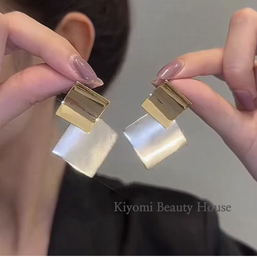 Dual Aura Square Earrings