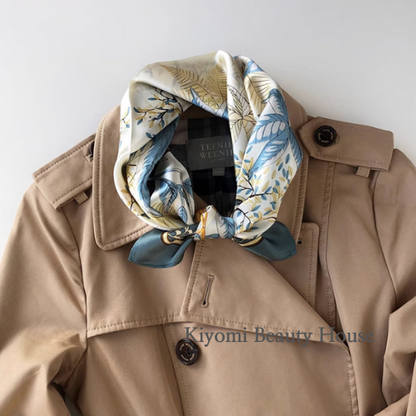 Whispering Leaves Pure Mulberry Silk Scarf