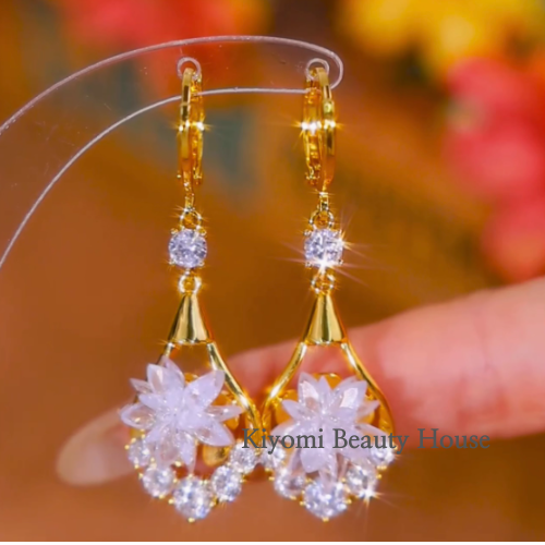 Crystal Flowers Earrings
