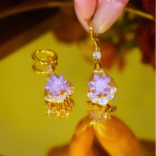 Crystal Flowers Earrings