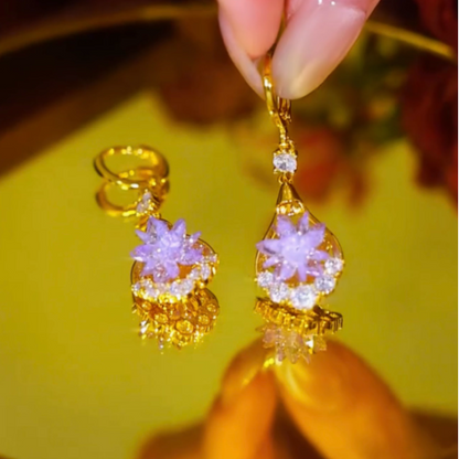 Crystal Flowers Earrings