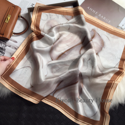 Caramel Veil Silk Scarf