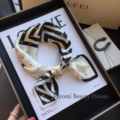 Urban Contrast Silk Scarf