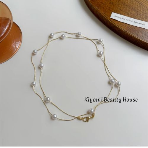 Elegant Vintage-Inspired Layered Pearl Necklace