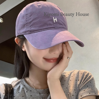 Minimalist H Embroidered Baseball Cap