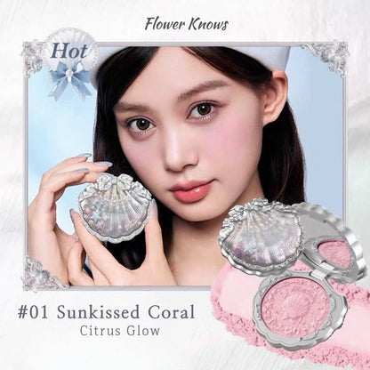Flower Knows Shell Pearl Silky Embossed Blush 4 colors