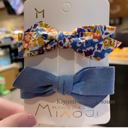 Korean-Style Bow Hair Clips
