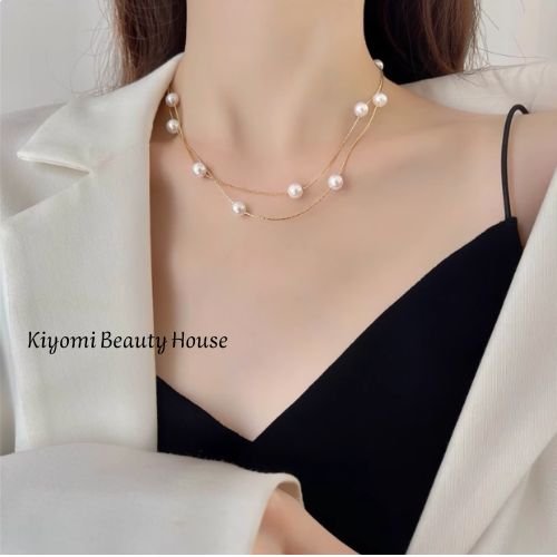 Elegant Vintage-Inspired Layered Pearl Necklace