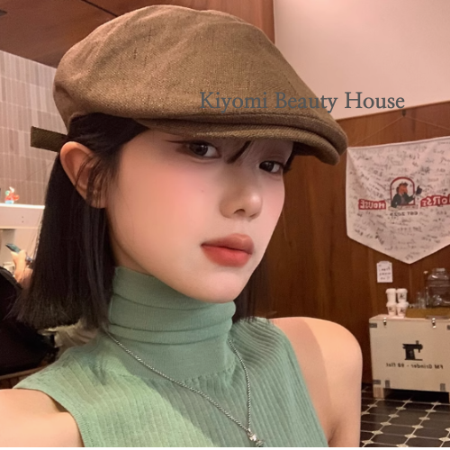 Classic Linen Newsboy Cap